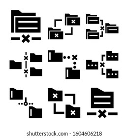 Folders Offline icon isolated sign symbol vector illustration - Collection of high quality black style vector icons
