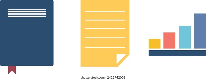  Ordner auf weißem Dateiordner, Vektorsymbol gesetzt. Symbolsammlung für Ordner