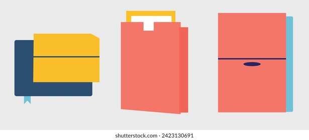 folders on white File folder vector icon set. Folders icon collection