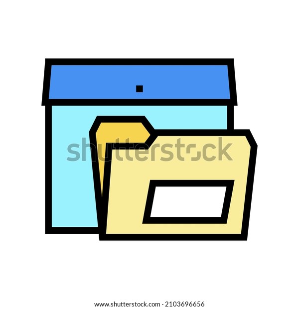 folders for paper color icon vector.\
folders for paper sign. isolated symbol\
illustration