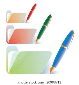 folders and pens