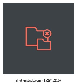 Folders related vector icon with editable vector
