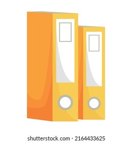 Folders semi flat color vector object. Full sized item on white. Paperwork. Papers and documents organization simple cartoon style illustration for web graphic design and animation