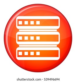 Folders structure icon in red circle isolated on white background vector illustration