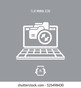 Folders transfer - Flat minimal icon