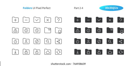 Folders UI Pixel Perfect Well-crafted Vector Thin Line And Solid Icons 30 2x Grid for Web Graphics and Apps. Simple Minimal Pictogram Part 2-4