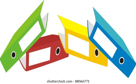 Folders under a paper