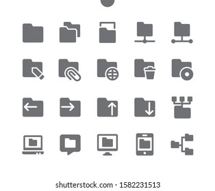 Folders v1 UI Pixel Perfect Well-crafted Vector Solid Icons 48x48 Ready for 24x24 Grid for Web Graphics and Apps. Simple Minimal Pictogram