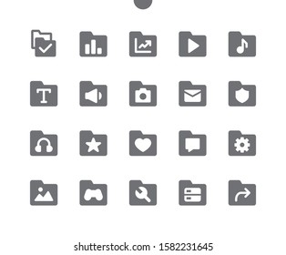 Folders v3 UI Pixel Perfect Well-crafted Vector Solid Icons 48x48 Ready for 24x24 Grid for Web Graphics and Apps. Simple Minimal Pictogram