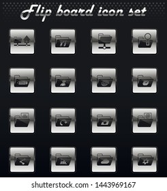 folders vector flip mechanical icons for user interface design