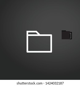Folders vector icon. Folders concept stroke symbol design. Thin graphic elements vector illustration, outline pattern for your web site design, logo, UI. EPS 10.