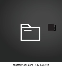 Folders vector icon. Folders concept stroke symbol design. Thin graphic elements vector illustration, outline pattern for your web site design, logo, UI. EPS 10.