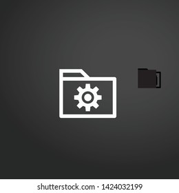Folders vector icon. Folders concept stroke symbol design. Thin graphic elements vector illustration, outline pattern for your web site design, logo, UI. EPS 10.
