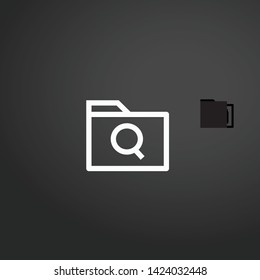 Folders vector icon. Folders concept stroke symbol design. Thin graphic elements vector illustration, outline pattern for your web site design, logo, UI. EPS 10.