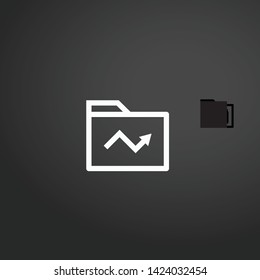 Folders vector icon. Folders concept stroke symbol design. Thin graphic elements vector illustration, outline pattern for your web site design, logo, UI. EPS 10.