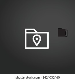 Folders vector icon. Folders concept stroke symbol design. Thin graphic elements vector illustration, outline pattern for your web site design, logo, UI. EPS 10.