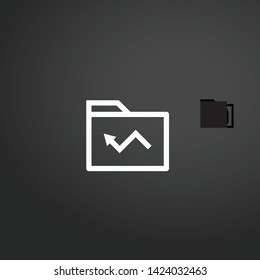 Folders vector icon. Folders concept stroke symbol design. Thin graphic elements vector illustration, outline pattern for your web site design, logo, UI. EPS 10.