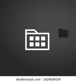 Folders vector icon. Folders concept stroke symbol design. Thin graphic elements vector illustration, outline pattern for your web site design, logo, UI. EPS 10.