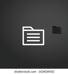 Folders vector icon. Folders concept stroke symbol design. Thin graphic elements vector illustration, outline pattern for your web site design, logo, UI. EPS 10.