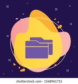 Folders vector icon. Element of interface for mobile concept and web apps illustration. Thin glyph icon for website design and development, app development.