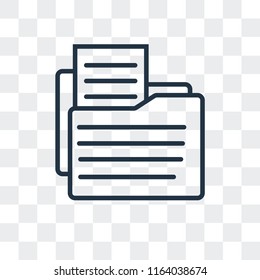 Folders vector icon isolated on transparent background, Folders logo concept