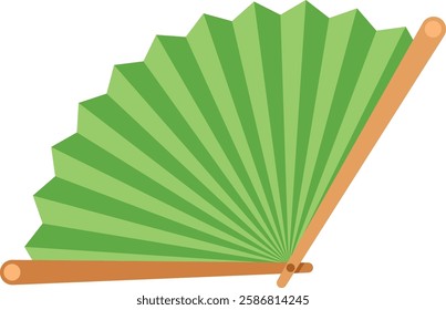 Folding asian fan vector illustration