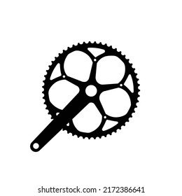 Folding Bike Crank Icon Logo Vector Illustration Isolated Object On White Background