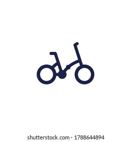 folding bike icon on white