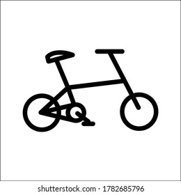 Folding bike icon outline style vector images