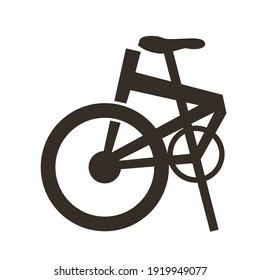 diseño gráfico vectorial de icono de bicicleta plegable