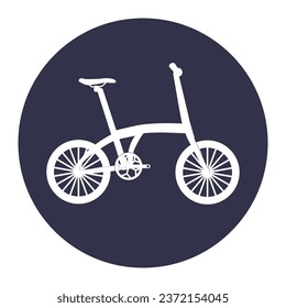 Folding bike icon vector illustration symbol design