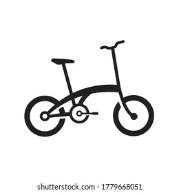 Folding bike icon vector isolated on white background