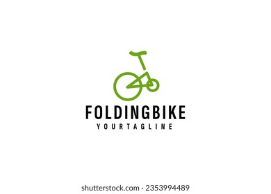 Folding bike logo vector icon illustration