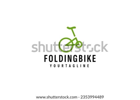 Folding bike logo vector icon illustration