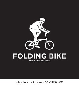 folding bike logo vector illustration