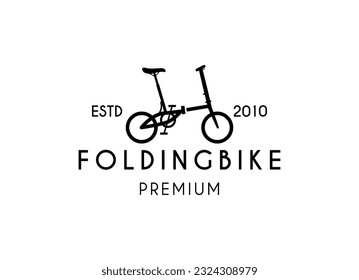 folding bike logo vector illustration