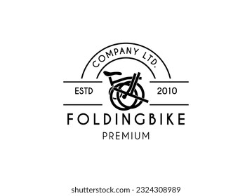 folding bike logo vector illustration