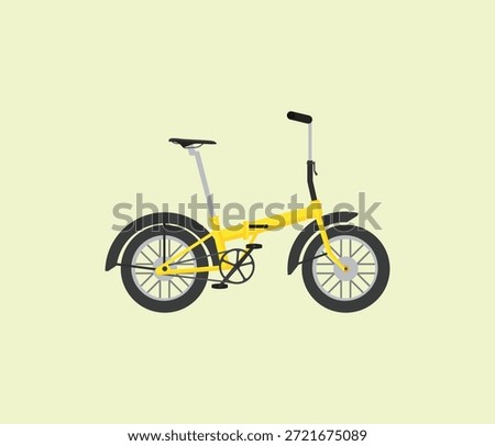 Folding bike with small wheels and a compact frame.