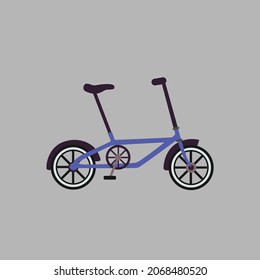 Folding Bike in Vector illustration with flat cartoon style