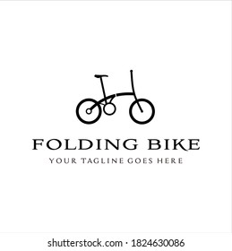 Inspiración en el diseño del logotipo de Ilustración de vectores de bicicleta plegable