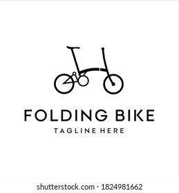 Folding Bike Vector Illustration Logo Design Inspiration