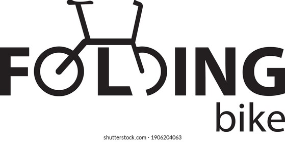 folding bikelogo for t shirt design or business identity