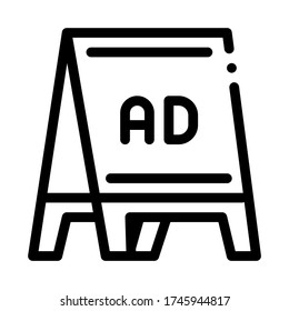 Faltblatt-Symbol-Vektor. Faltplakatzeichen. Kontursymbol