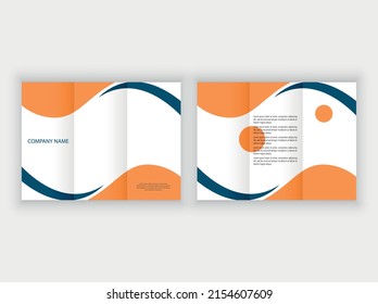 Folding booklet with waves. Vector graphics.