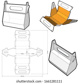 Hexagonal Self Assembly Packaging Diecut Pattern Stock Vector (Royalty ...