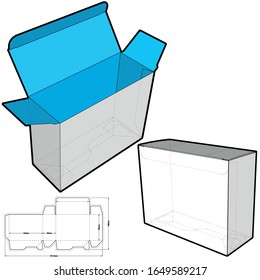 Folding Box (Internal measurement 13x5+10 cm) and Die-cut Pattern. The .eps file is full scale and fully functional. Prepared for real cardboard production.