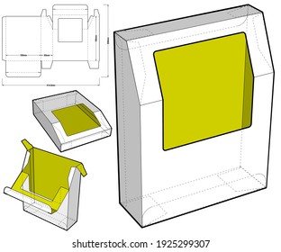Caja plegable (Medición interna 15x5x19 cm) y Patrón de corte por mugre. El archivo EPS es totalmente escalable. Preparado para la producción real de cartón.