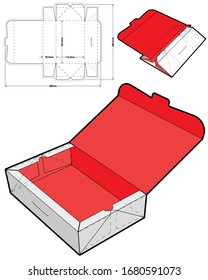 Folding Box (Internal measurement 16.5 x 11+ 5 cm) and Die-cut Pattern. The .eps file is full scale and fully functional. Prepared for real cardboard production.