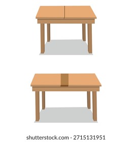 Libro de experimento de mesa marrón plegable