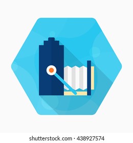Folding Camera icon , Vector flat long shadow design.